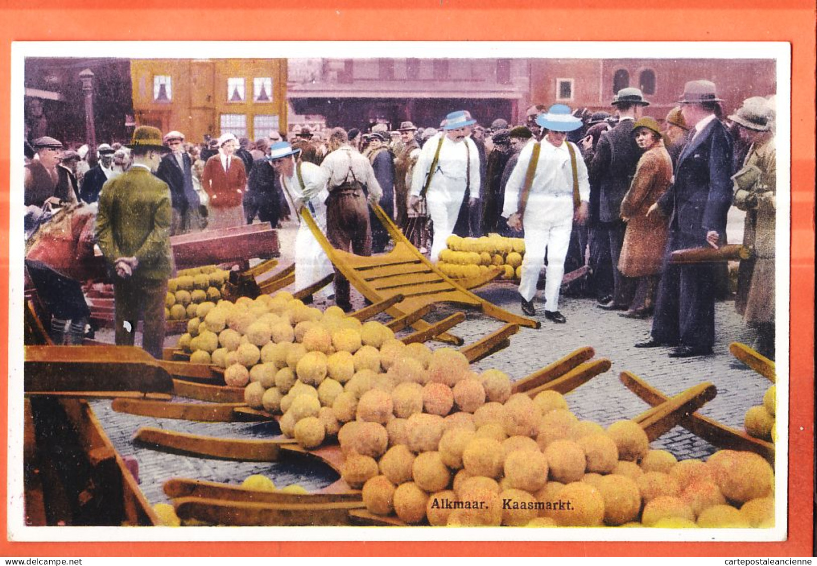 05910 / Etat Parfait ALKMAAR Noord-Holland Kaasmarkt Te Marché Marchands Fromage 1940s Photochromie Serie 417 Nr 5432 - Alkmaar