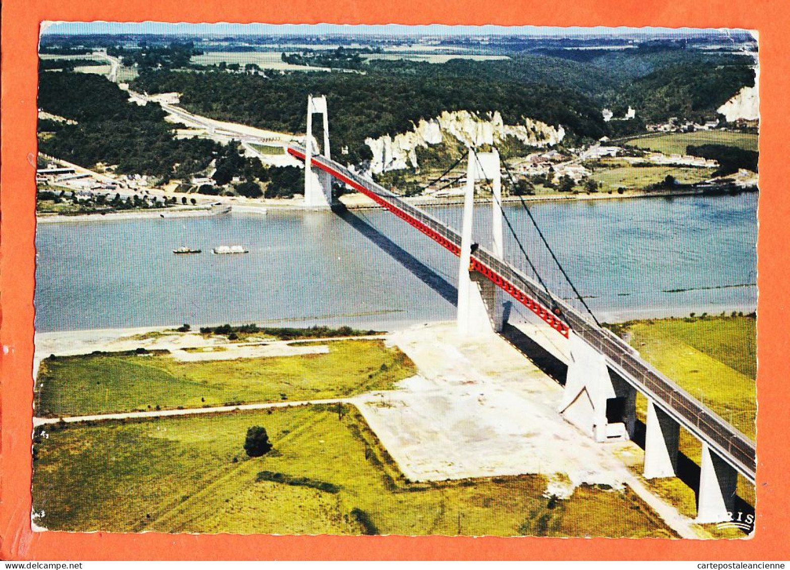 05521 / ⭐ ◉  TANCARVILLE Pont  Tampon 1960s à GRUEL Douala Cameroun IRIS LA CIGOGNE N°7013 - Tancarville