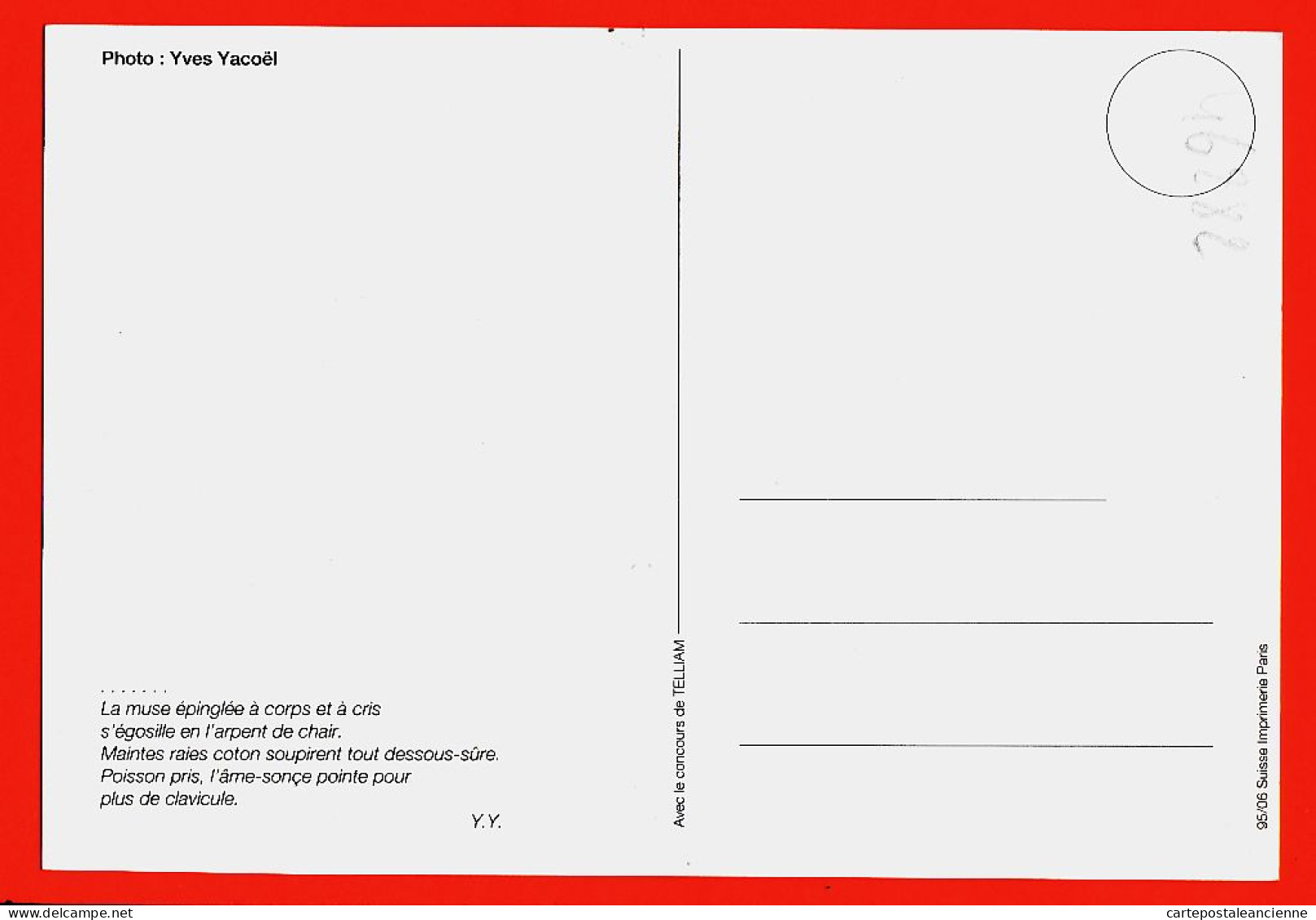 05730 / Peu Commun Yves YACOEL Photo Muse Epinglée à Corps Et à Cris L'âme-sonçe Clavicule - Other & Unclassified