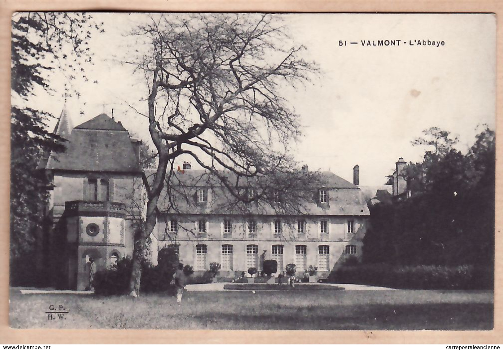 05757 / ⭐ ◉  VALMONT 76-Seine Maritime L'Abbaye Façade Côté Parc 1910s  - GP HW N°51 - Valmont