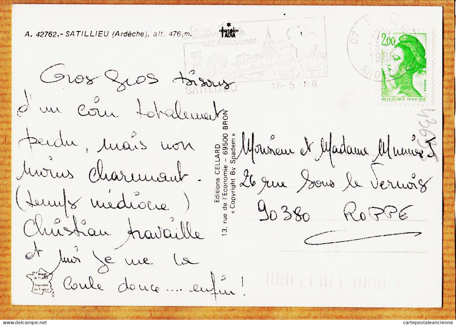 05612 ● SATILIEU 07-Ardèche Hotel ROCHE-JULLIAT  Et Autres Multivues 1980s à MUENIER Roppe / CELLARD  - Other & Unclassified