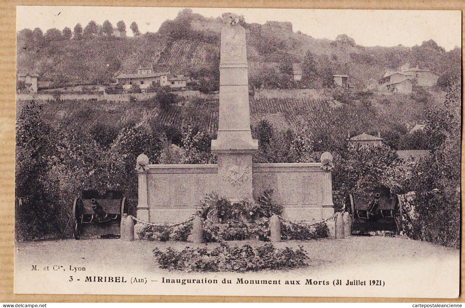 05552 ● ● Peu Commun MIRIBEL Ain Inauguration Du Monument Aux Morts 31 Juillet 1921 CpaWW1 M. Et Cie Lyon 3 - Ohne Zuordnung