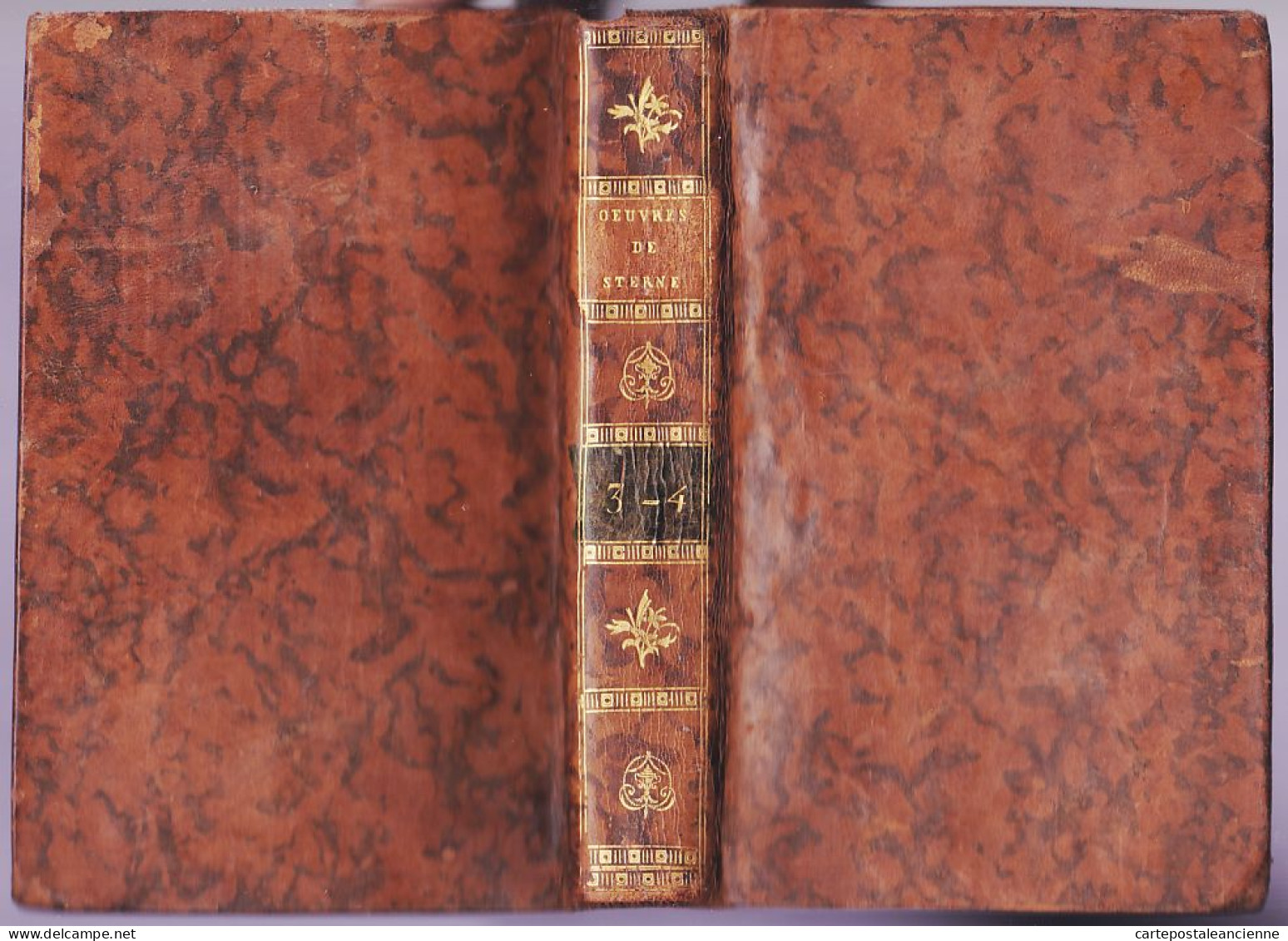 05703 / ⭐ ♥️ Rare OEUVRES Complètes STERNE Tristan SHANDY Edition Originale 1803 An XI BASTIEN Paris 3 Volumes 6 Tomes  - 1801-1900