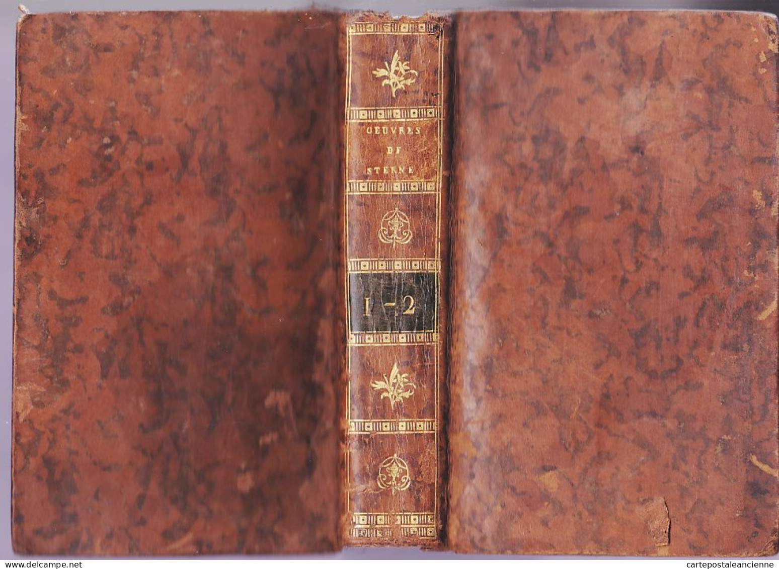 05703 / ⭐ ♥️ Rare OEUVRES Complètes STERNE Tristan SHANDY Edition Originale 1803 An XI BASTIEN Paris 3 Volumes 6 Tomes  - 1801-1900