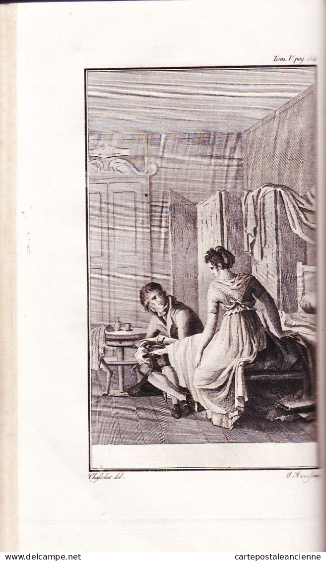 05703 / ⭐ ♥️ Rare OEUVRES Complètes STERNE Tristan SHANDY Edition Originale 1803 An XI BASTIEN Paris 3 volumes 6 Tomes 
