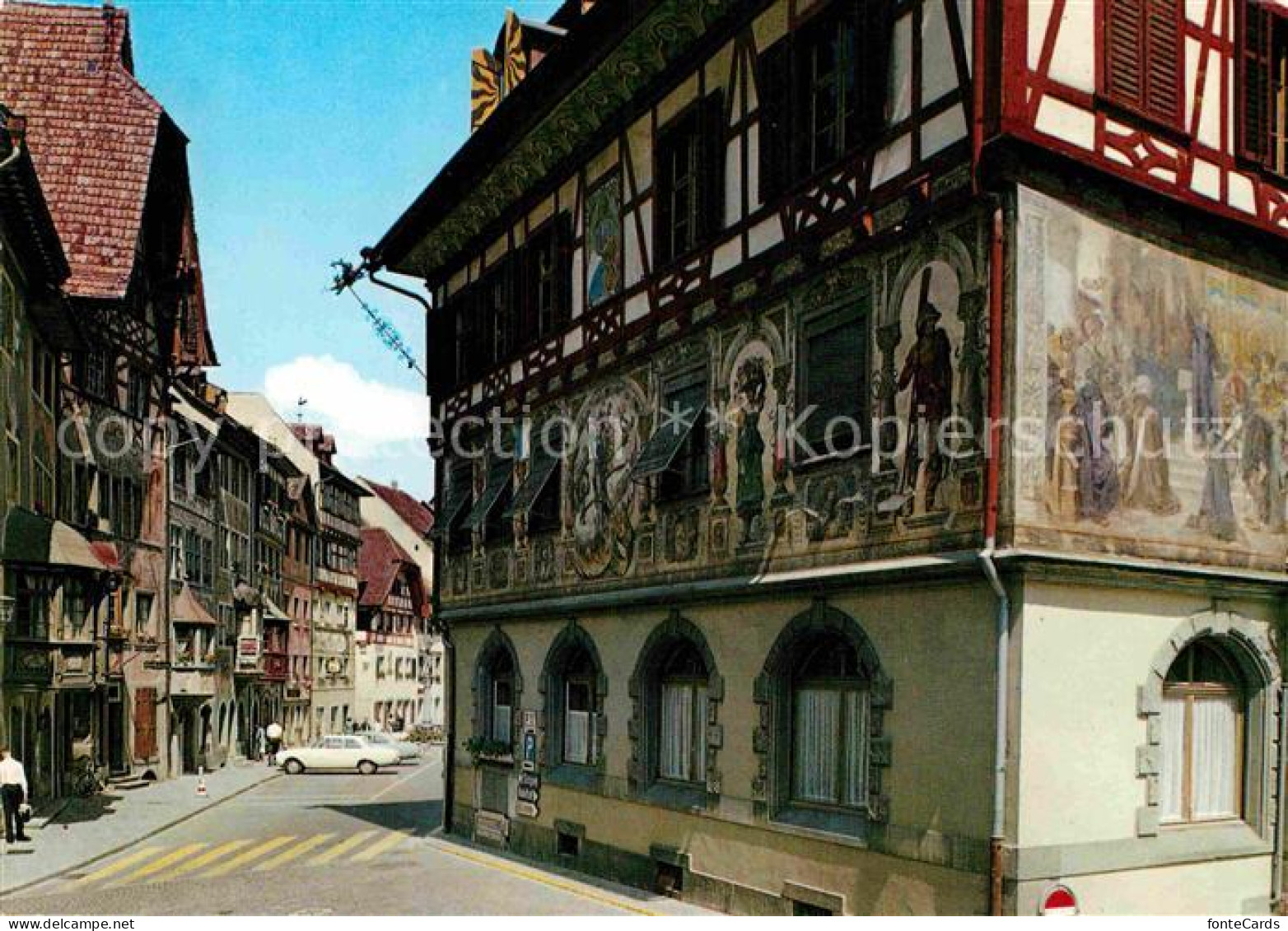 12801996 Stein Rhein Rathaus Wandgemaelde Von Prof Haeberlin Historisches Gebaeu - Andere & Zonder Classificatie