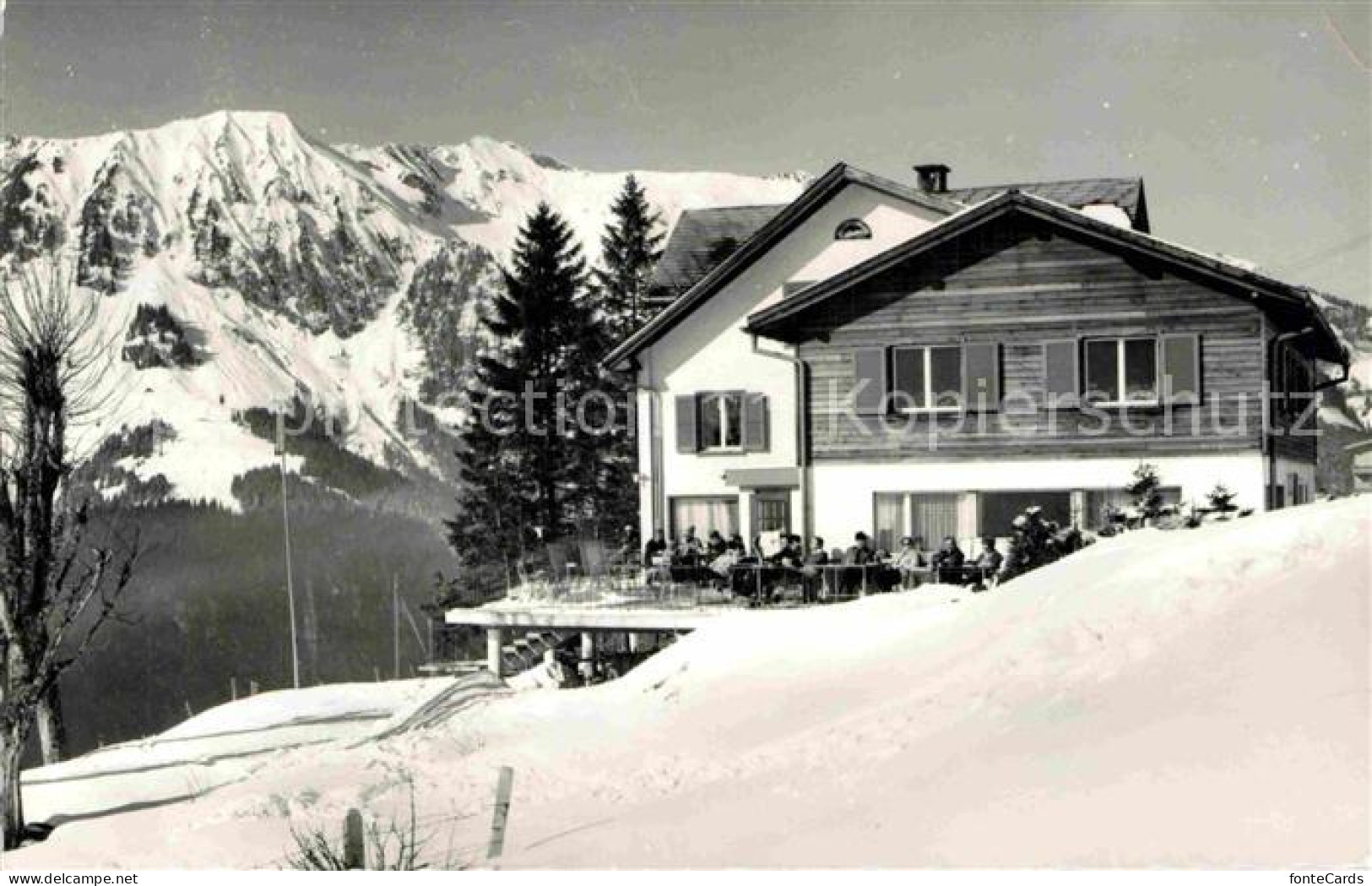 12801866 Engelberg OW Restaurant Schwand Winterpanorama Alpen Engelberg OW - Autres & Non Classés