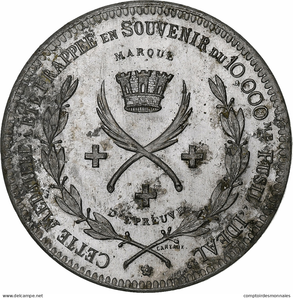 France, Médaille, Saint-Étienne, Souvenir Du 10000e Fusil Idéal, N.d. - Other & Unclassified