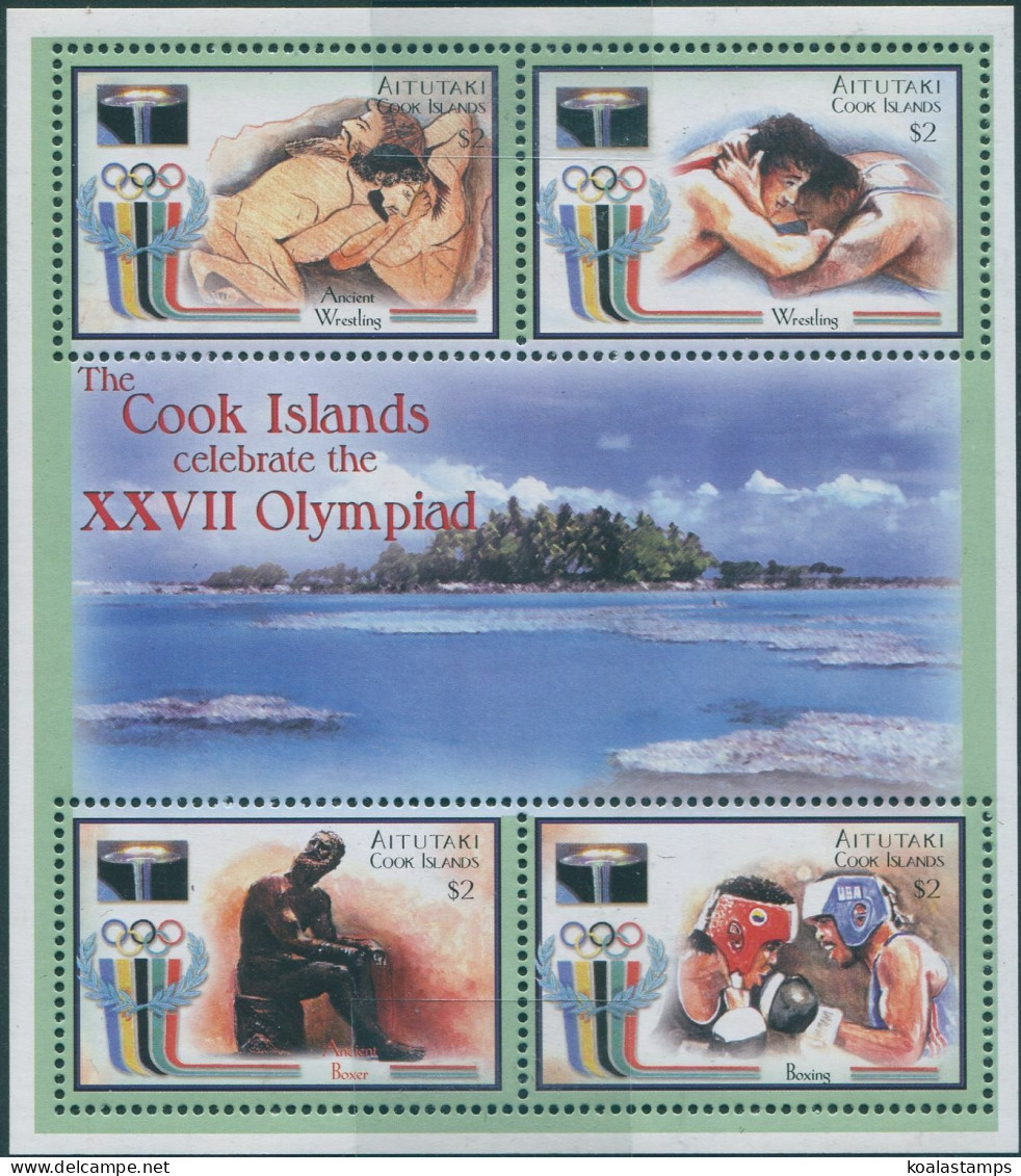 Aitutaki 2000 SG712a Olympic Games Sydney Sheetlet MNH - Cookinseln