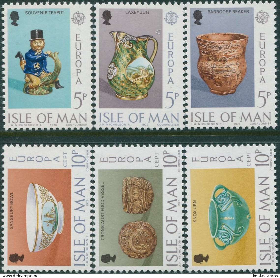 Isle Of Man 1976 SG84-89 Europa Ceramic Art Set MNH - Man (Eiland)