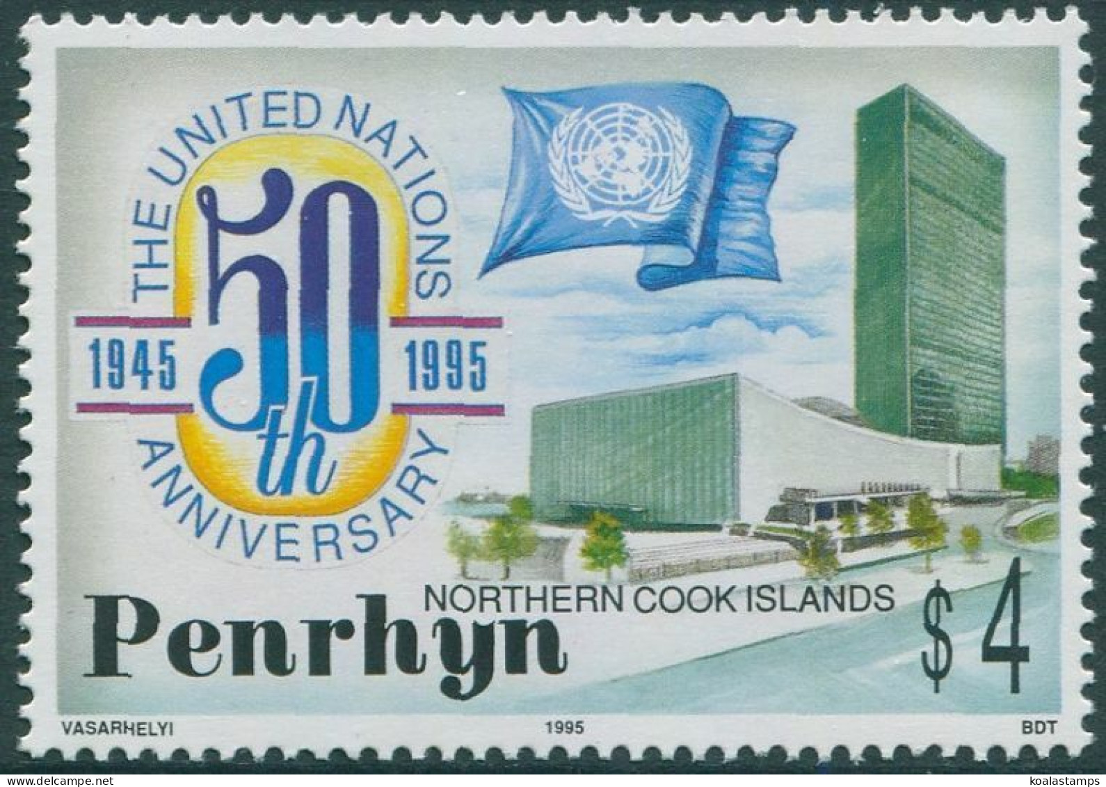 Cook Islands Penrhyn 1995 SG516 $4 United Nations MNH - Penrhyn