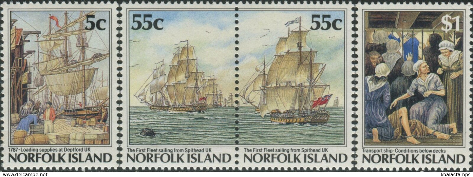 Norfolk Island 1987 SG421-424 Settlement 3rd Issue Set MNH - Isola Norfolk