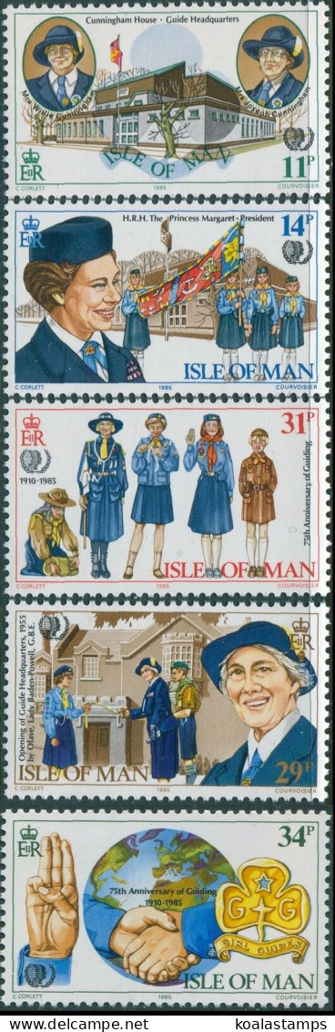 Isle Of Man 1985 SG281-285 Girl Guide Movement Set MNH - Isle Of Man