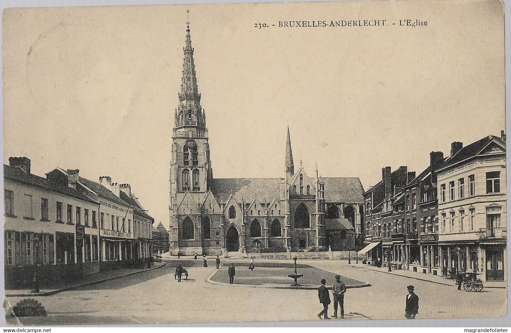 CPA CARTE POSTALE BELGIQUE BRUXELLES-ANDERLECHT L' EGLISE 1912 - Anderlecht