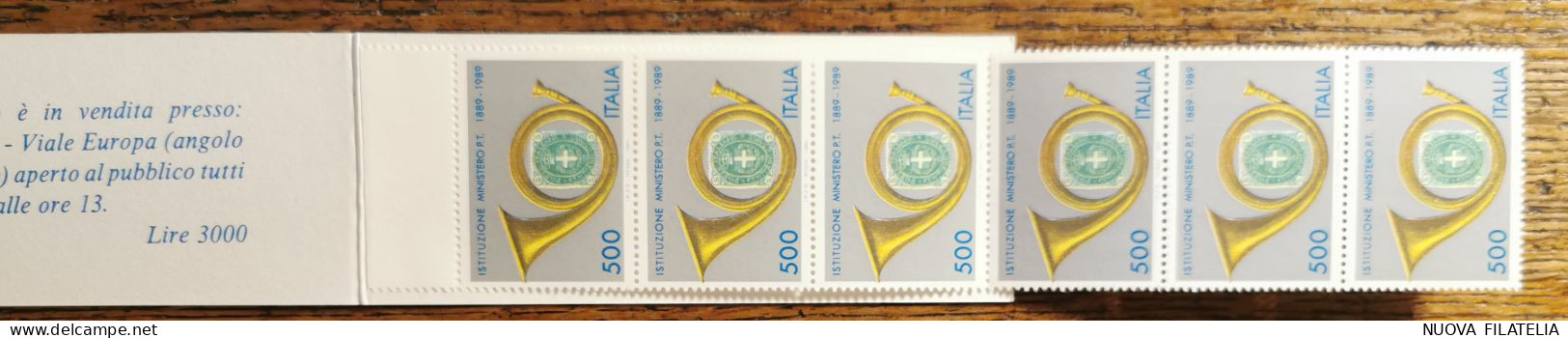 ITALIA 1989  CENTENARIO MINISTERO DELLE POSTE - Postzegelboekjes