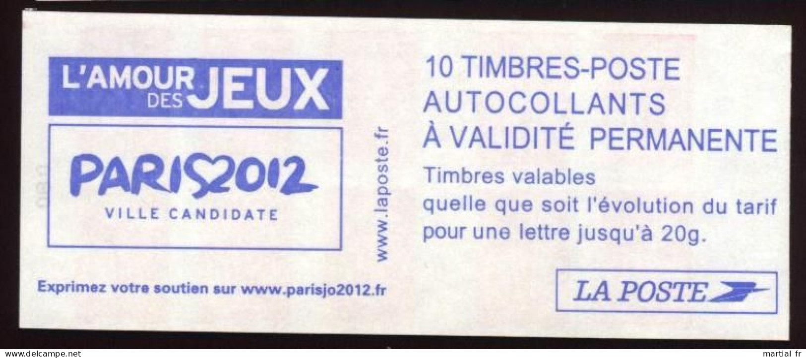 Carnet Daté Lamouche L'amour Des Jeux Olympiques Paris 2012 Ville Candidate Date Olympia JO Olympic Games OG Maury  548 - Zomer 2012: Londen