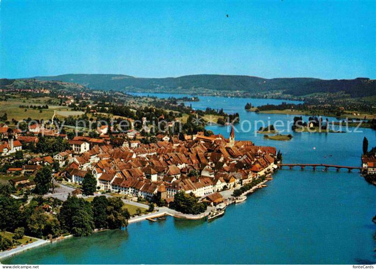 12767146 Stein Rhein Fliegeraufnahme Mit Insel Werd Und Untersee Stein Am Rhein - Andere & Zonder Classificatie