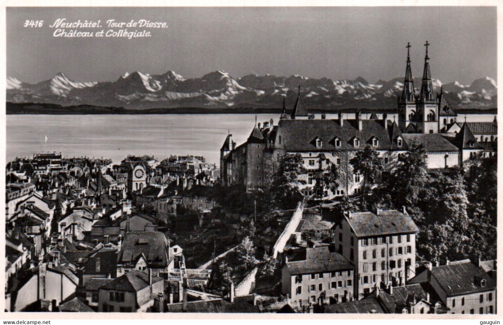 CPSM - NEUCHÂTEL - Tour De DIESSE / Château Et Collégiale ... LOT 4 CP à Saisir (format 9x14) - Neuchâtel