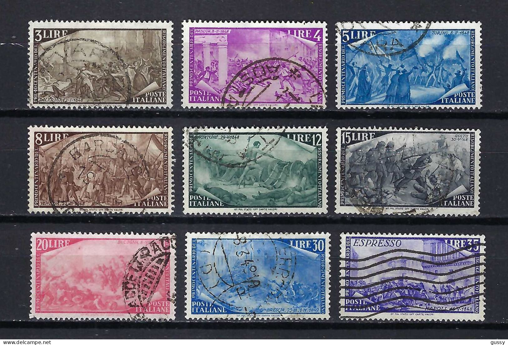 ITALIE Ca. 1948: Lot D' Obl. - 1946-60: Used