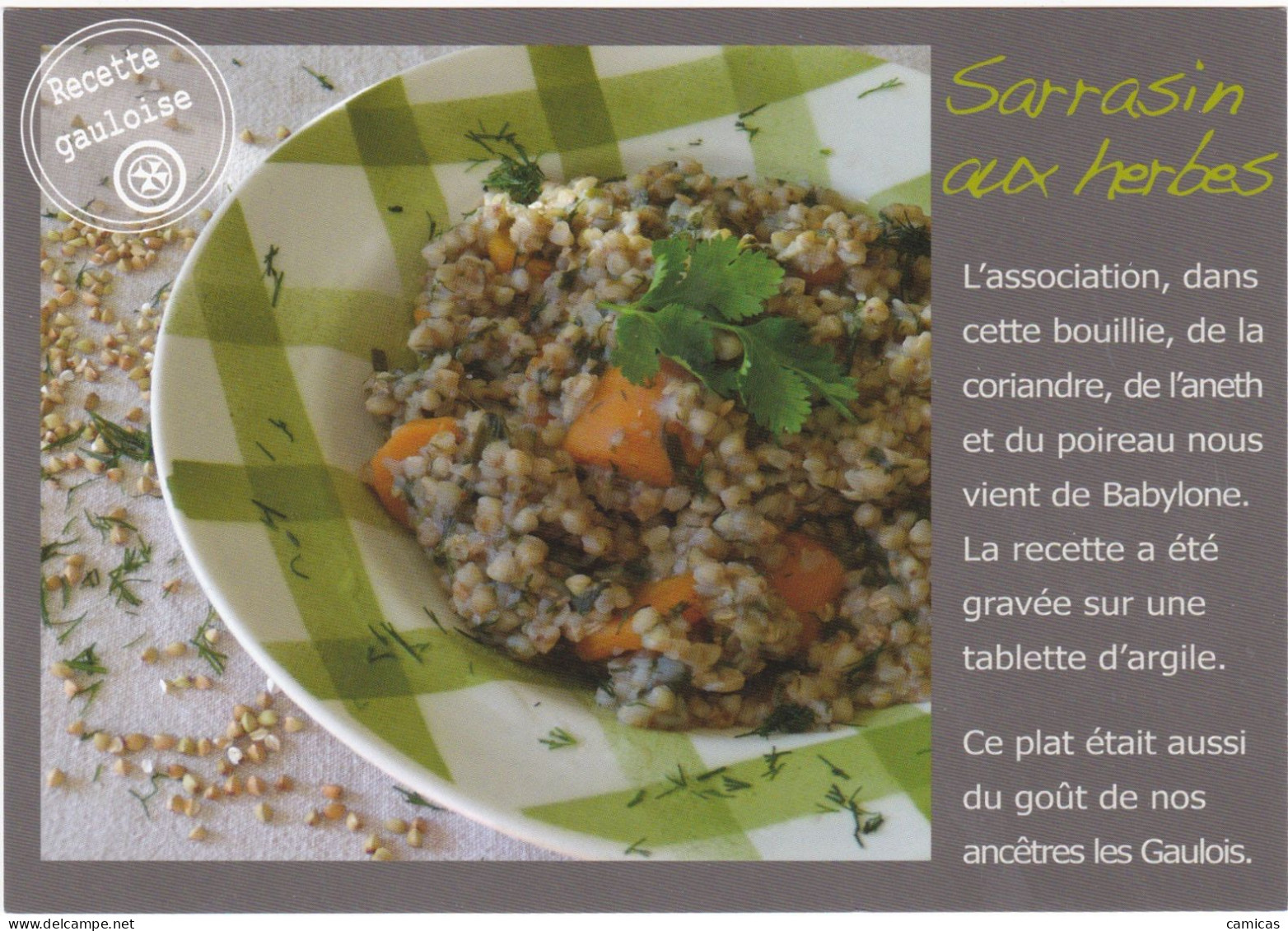 Lot De 2 Recettes GAULOISE : Millet Aux Noisettes Grillées , Sarrasin Aux Herbes  (neuves) - Recettes (cuisine)