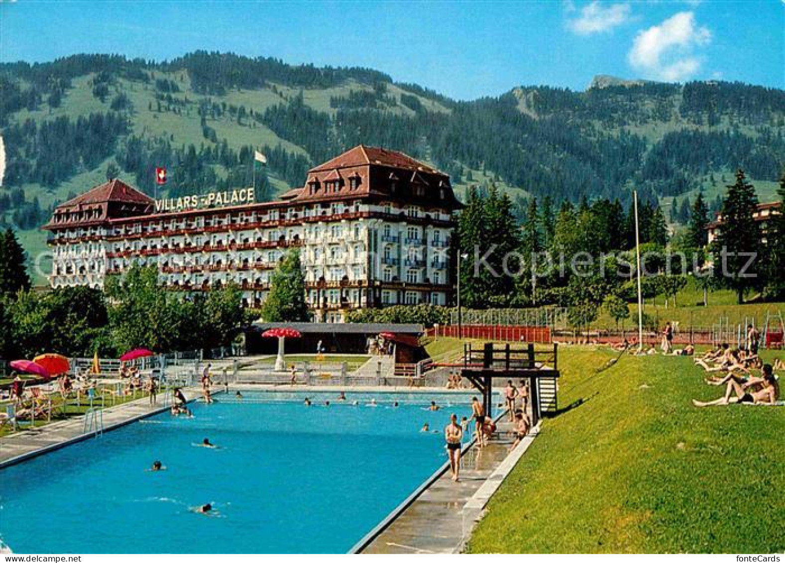 12752656 Villars VD Ollon Villars-Palace-Hotel Mit Pool Villars VD - Autres & Non Classés