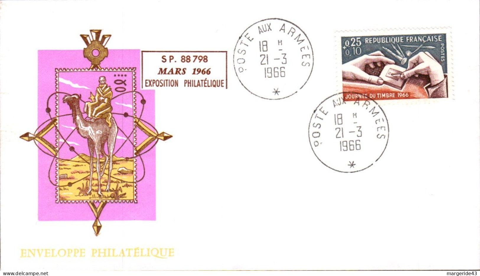 FDC 1966 JOURNEE DU TIMBRE - 1960-1969