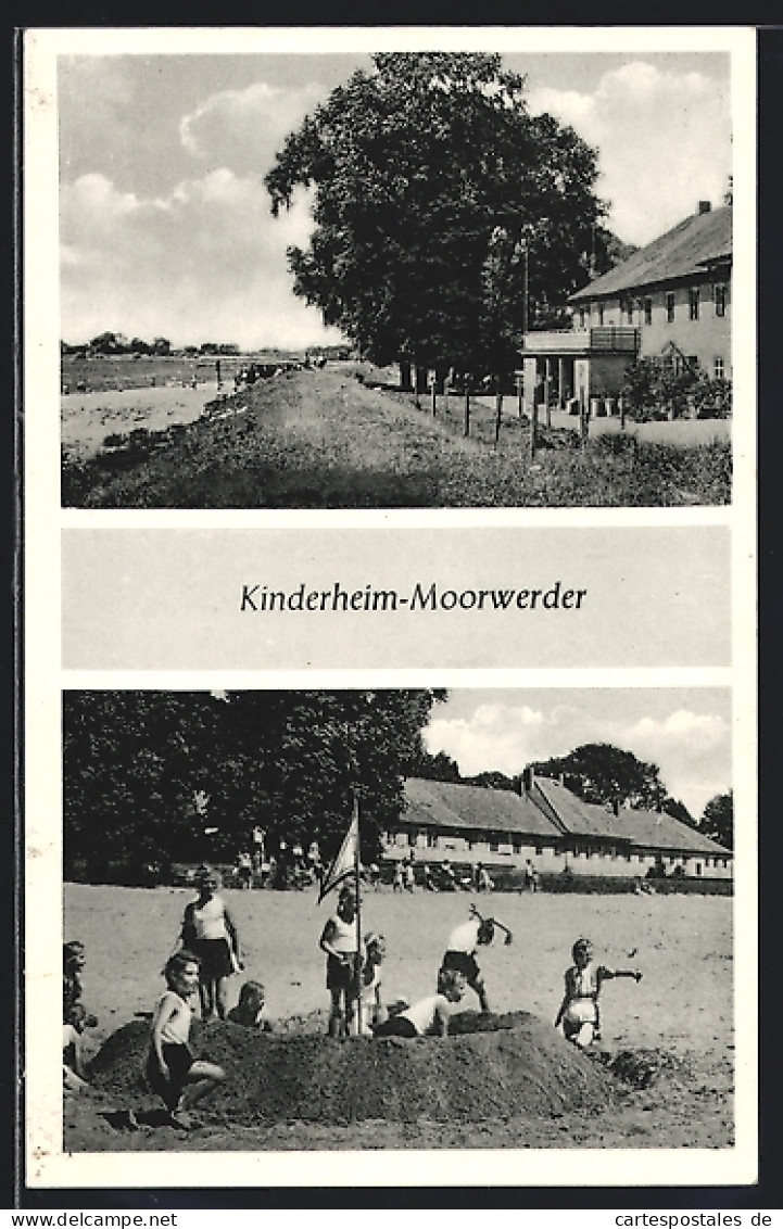 AK Hamburg-Moorwerder, Kinder Spielen Am Strand Vom Kinderheim  - Harburg