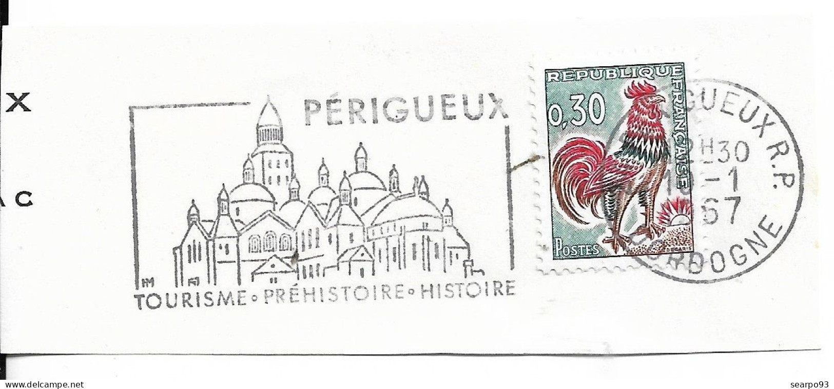 FRANCE. POSTMARK. PERIGUEUX CATHEDRAL. 1967 - 1961-....