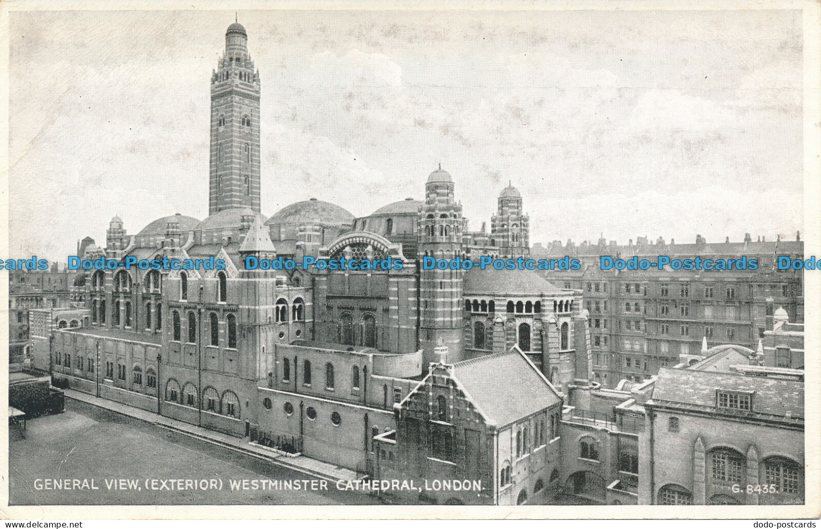 R050202 General View. Westminster Cathedral. London. Valentine. Silveresque. No - Other & Unclassified