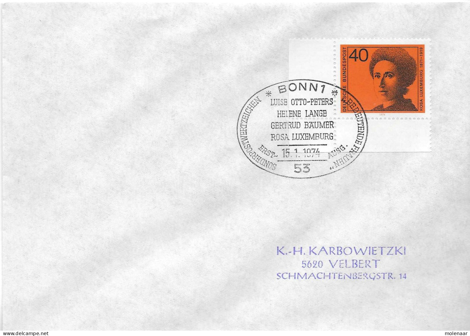 Postzegels > Europa > Duitsland > West-Duitsland > 1970-1979 > Brief Met No. 794 (17381) - Covers & Documents