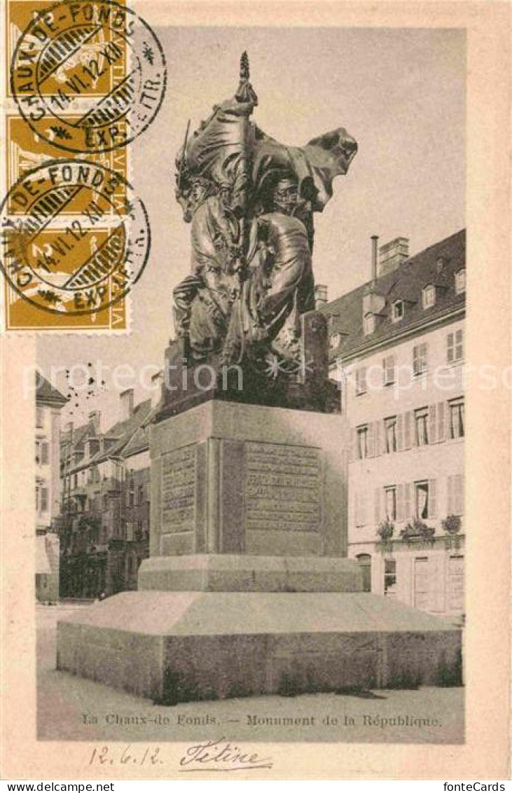 12733526 La Chaux-de-Fonds Monument De La Republique La Chaux-de-Fonds - Autres & Non Classés