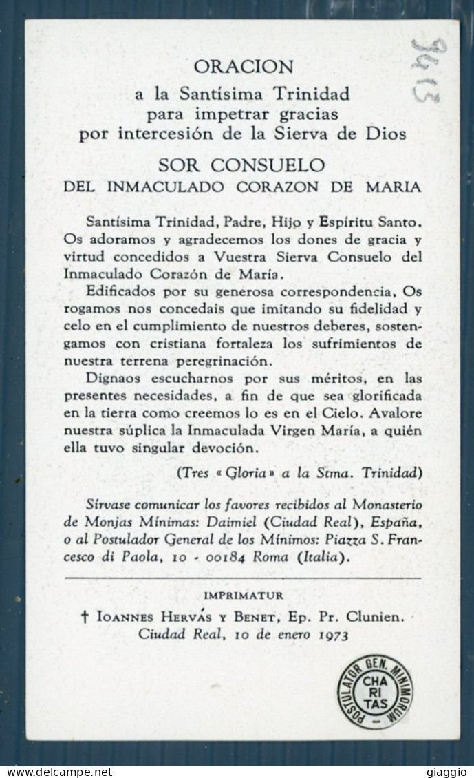 °°° Santino N. 9413 - Suor Consuelo Utrilla Lozano Con Reliquia °°° - Religion & Esotérisme