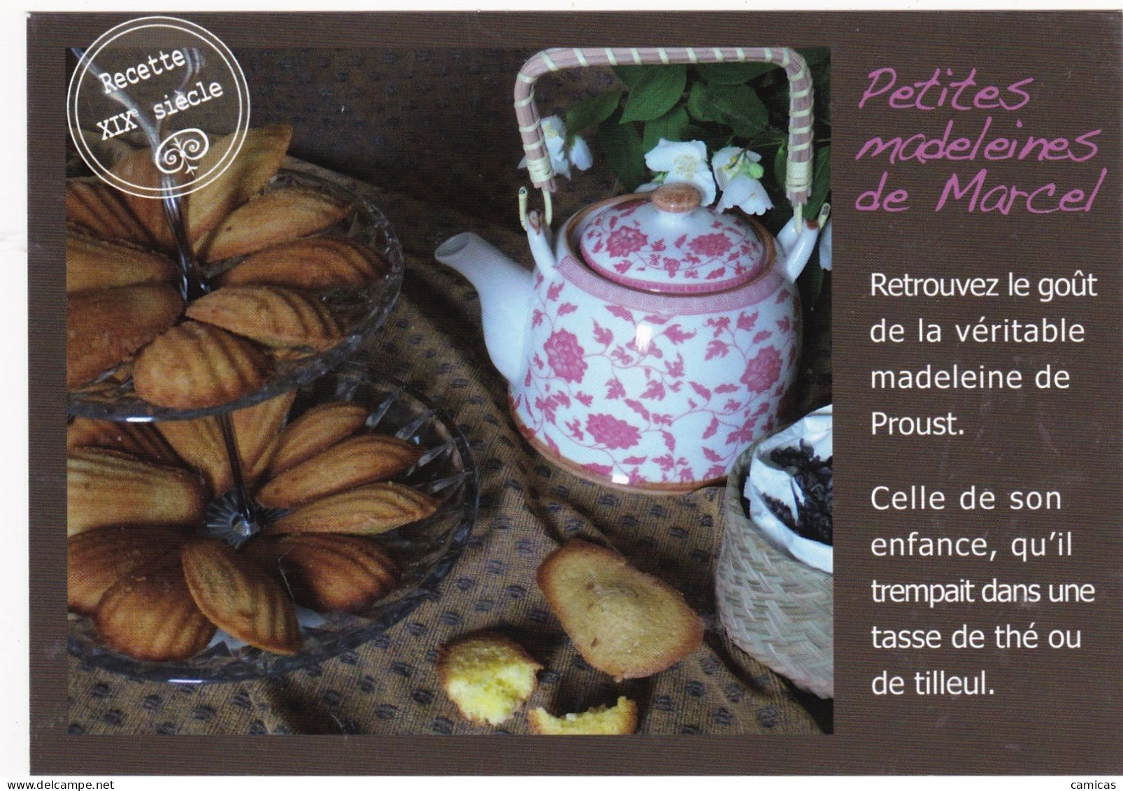 LOT DE 5  Recettes Du XIXe ,Petites Madeleines De Marcel,Pommes D'or Au Farci, XVIIe Macaron,Citroille Fricassée Etc... - Recipes (cooking)