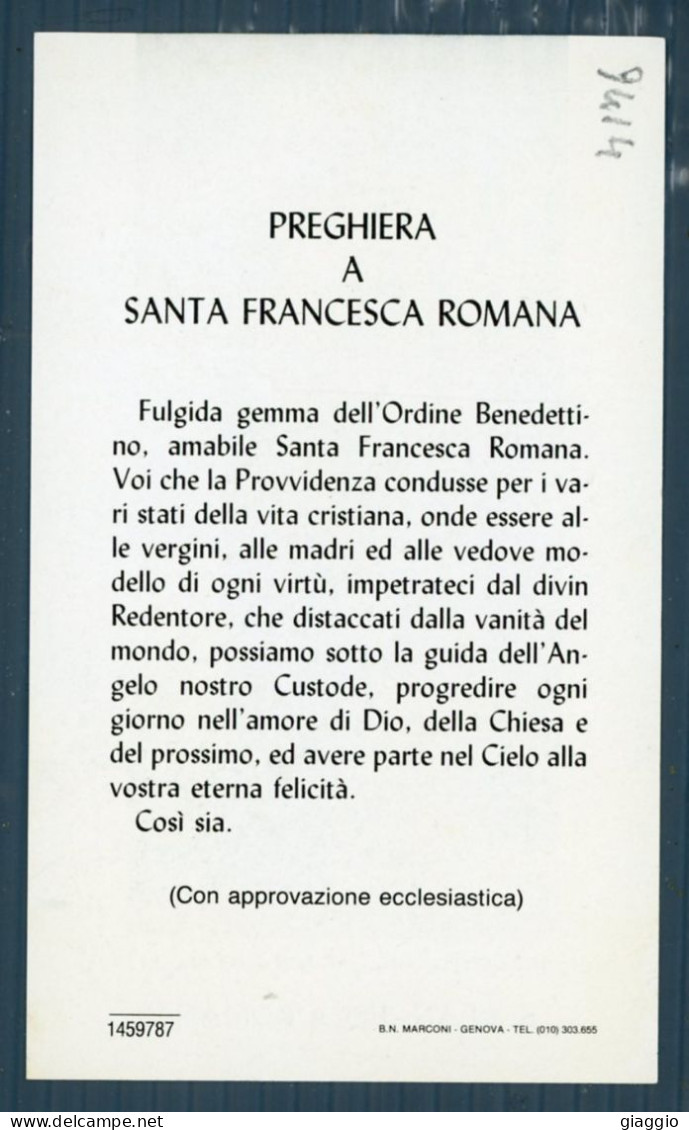 °°° Santino N. 9414 - S. Francesca Romana °°° - Godsdienst & Esoterisme