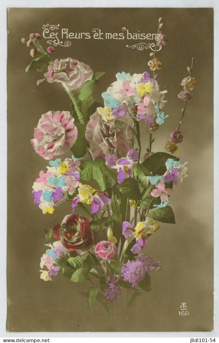 Lot 25 cartes fantaisie, thème Fleurs (lt9)