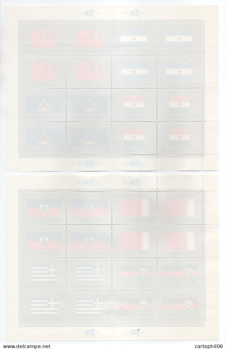 - NATIONS UNIES (Siège De New York) 4 Feuilles 492/507 Neufs ** MNH - Série Des DRAPEAUX 1987 (x4) - Cote 115,00 € - - Briefmarken