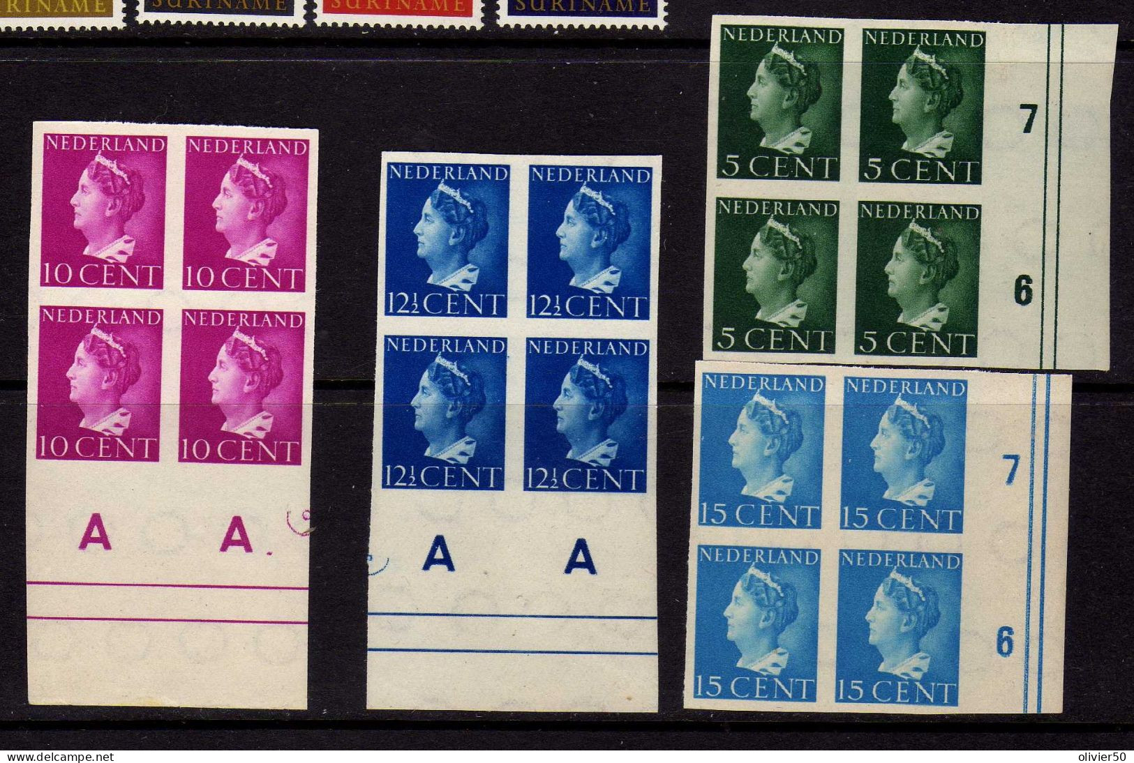 Pays-Bas - 1940 - Reine Wilhelmine - Non Denteles - Neufs** - MNH - Unused Stamps