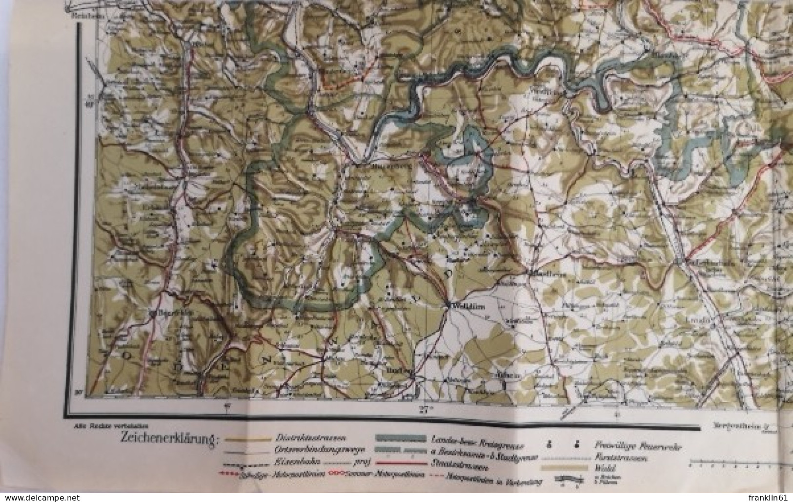 Dr. Kittels Ausflugskarte Von Unterfranken Und Benachbarten Gebieten. Maßstab 1 : 200 000. - Cartes Topographiques