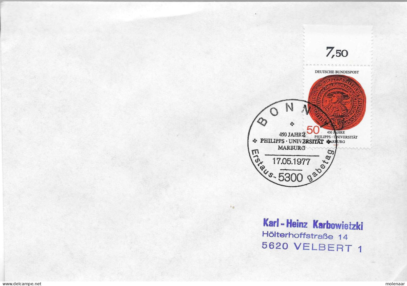 Postzegels > Europa > Duitsland > West-Duitsland > 1970-1979 > Brief Met No. 939 (17386) - Storia Postale