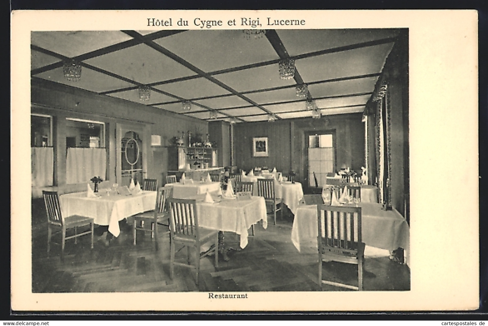 AK Lucerne, Restaurant Im Hotel Du Rigi Et Cygne  - Sonstige & Ohne Zuordnung