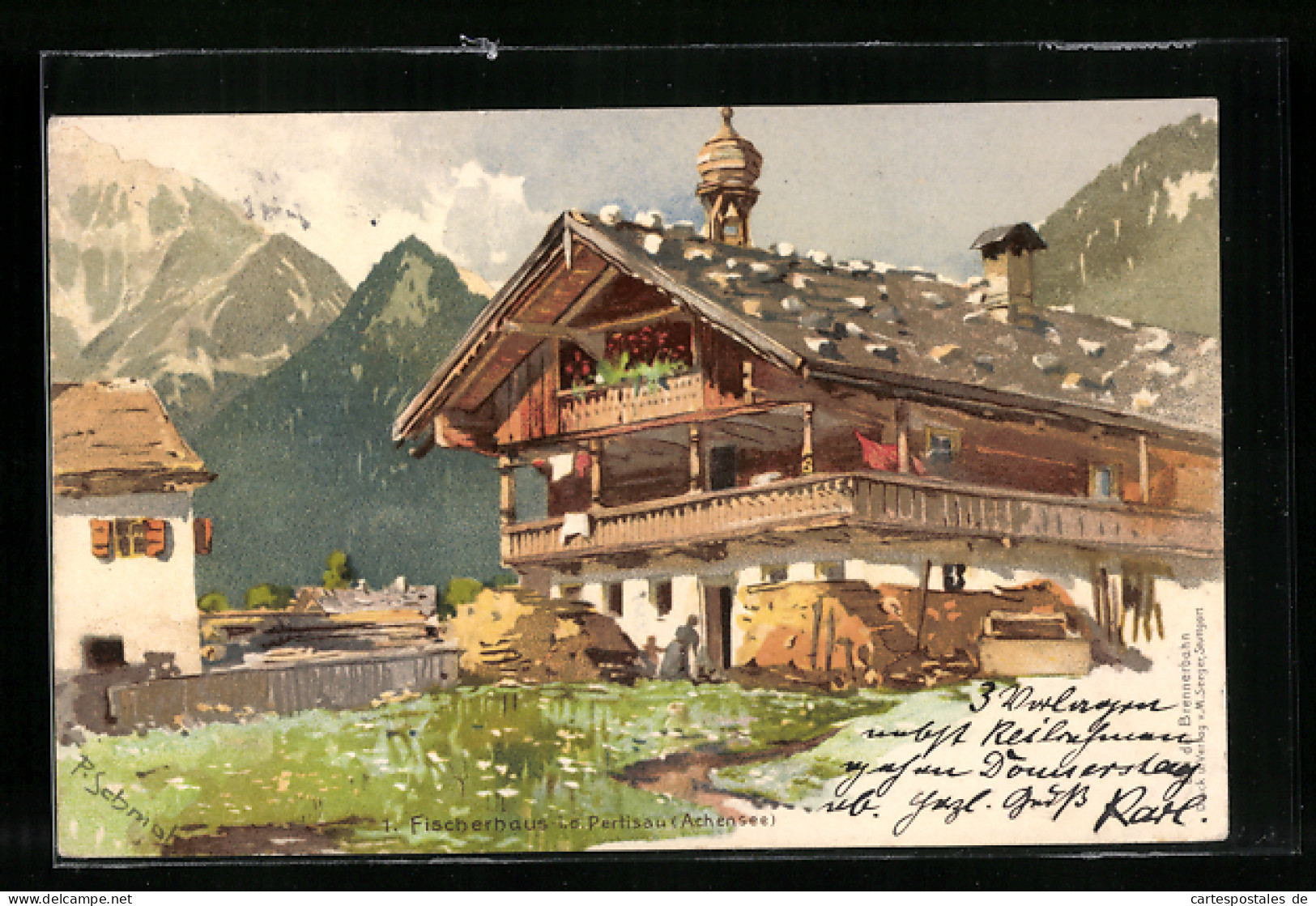 Künstler-AK P.Schmohl: Pertisau, Altes Fischerhaus  - Schmohl, P.