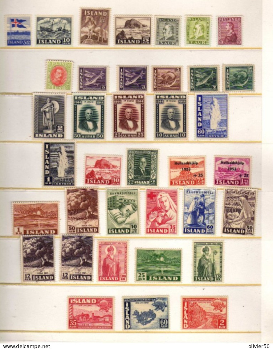 Islande - (194-56) - Sites - Evenements - Celebrites - Neufs**/* Quelques Sans Gomme - Unused Stamps