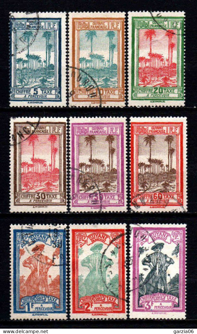 Guyane - 1929 -  Tb Taxe N° 13 à 21 - Oblit - Used - Gebraucht