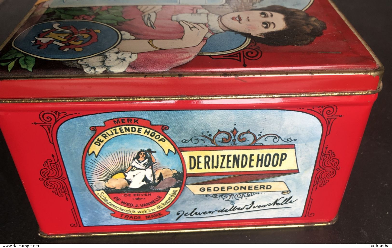 Ancienne Boîte à Thé Et Café VAN NELLE - Koffie Thee - De Rijzende Hoop Rotterdam - Boxes