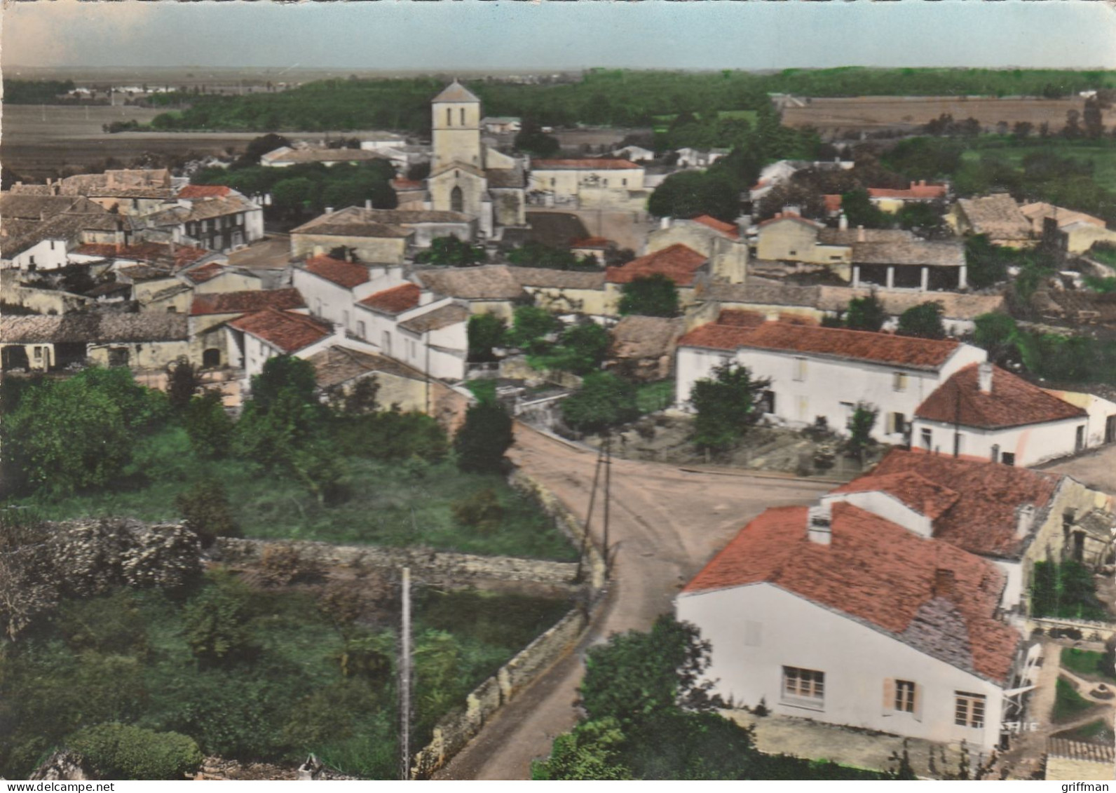 EN AVION AU DESSUS DE SAINT SORNIN VUE GENERALE AERIENNE 1965 CPSM 10X15 TBE - Altri & Non Classificati