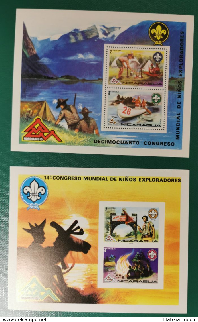 NICARAGUA 1975 SCOUTS - Unused Stamps