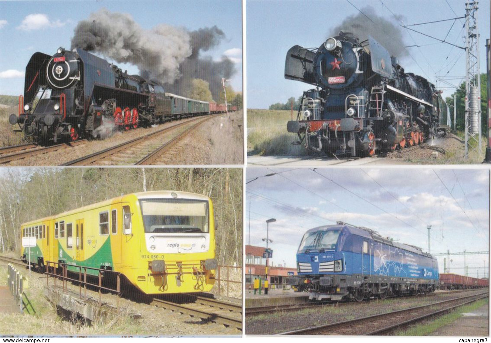 4 Calendars Locomotives, Czech Rep, 2018 - Petit Format : 2001-...