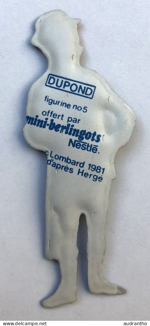 Figurine N°5 De 1981 - DUPOND - Tintin Et Milou - Mini-berlingots Nestlé - Lombard Hergé - Figuren - Kunststoff