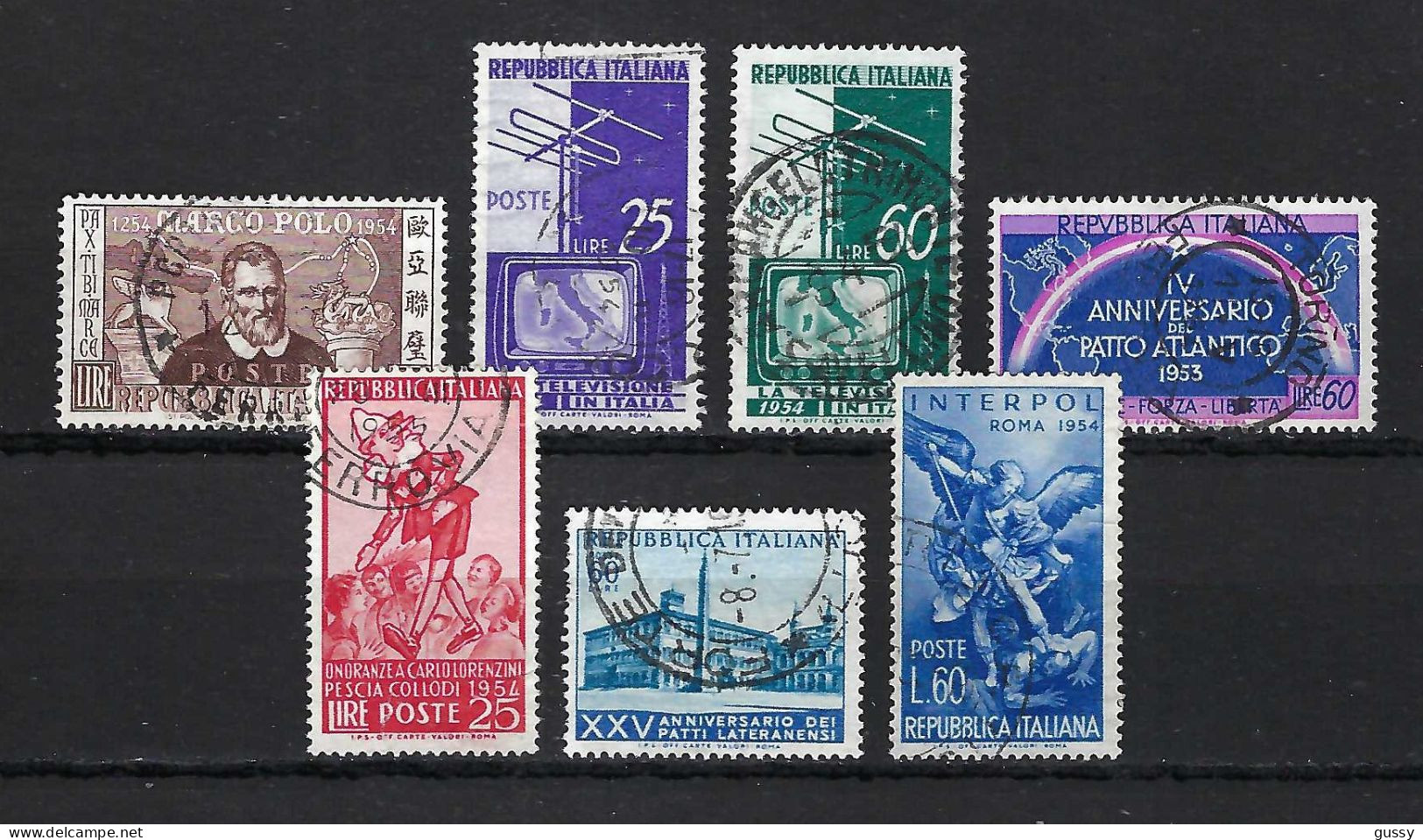 ITALIE Ca. 1953-54: Lot D' Obl. - 1946-60: Usados