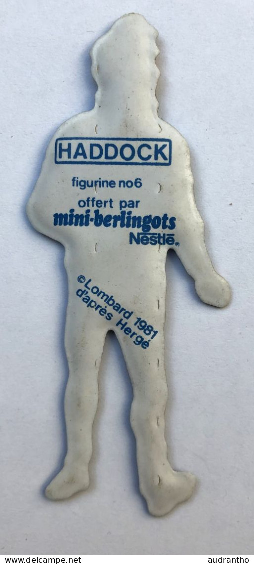 Figurine N°6 De 1981 - Capitaine HADDOCK - Tintin Et Milou - Mini-berlingots Nestlé - Lombard Hergé - Figurines En Plastique